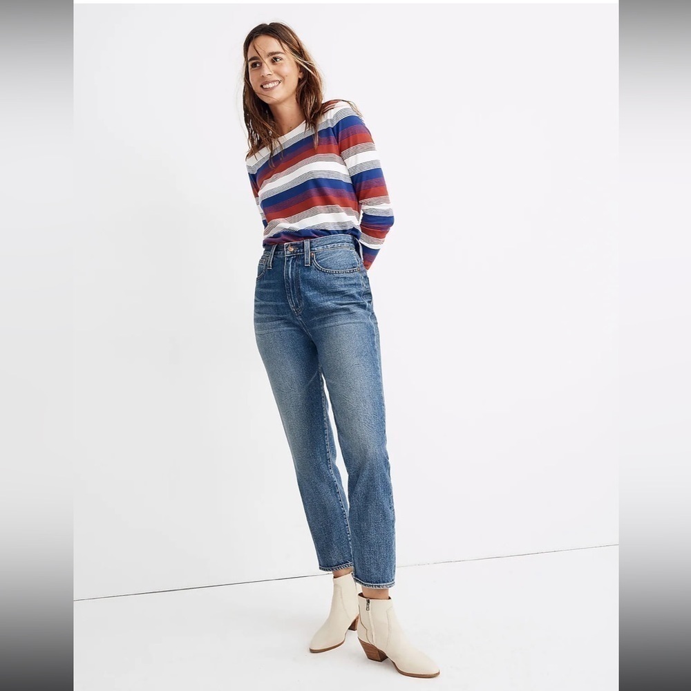 Madewell the Momjean in Medium Wash